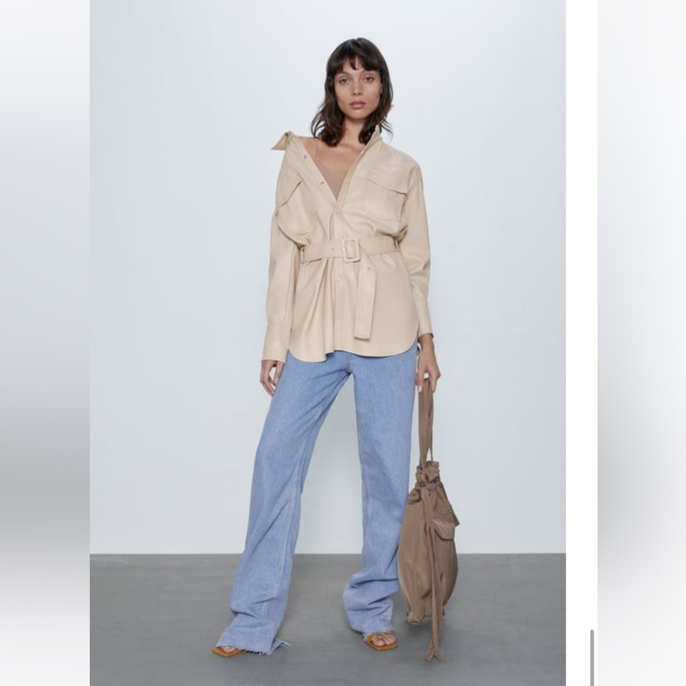 Zara faux leather jacket